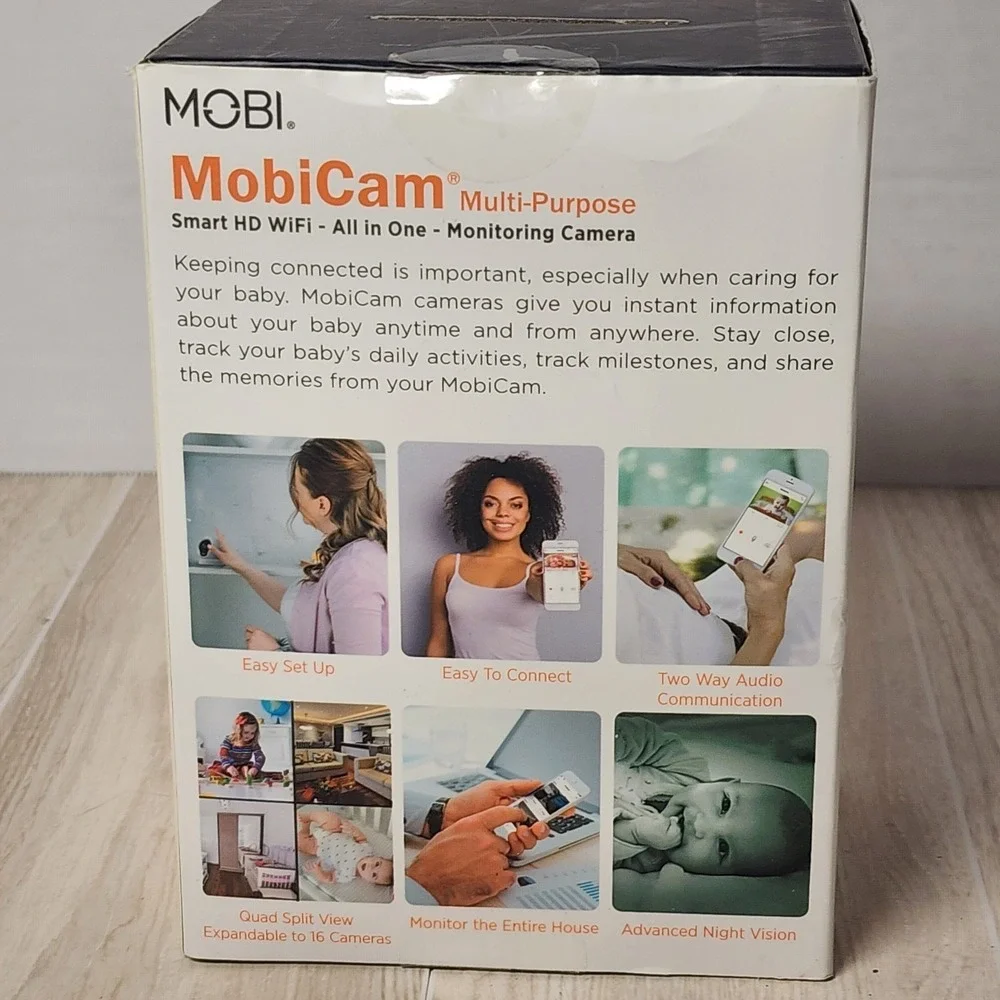 MobiCam Wi-fi Video Baby Monitoring System Camera Night Vision For IOS & Android